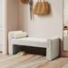 Modern Ottoman Bench, Upholstered End of Bed Bench, Boucle Entry Bench for Living Room