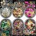 editTime 6 Wheels Mixed Sparkle Nail Art Rhinestones Diamonds Crystals Butterfly Beads Artificial Pearls Gold Silver Nail Studs Gems Metal Hollow Rivets Charms (Micro caviar beads kit)