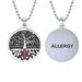 RENYILIN Stainless steel tree of life medical alert ID emergency first aid necklace (ALLERGY)