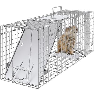 VEVOR Live Animal Cage Trap,Folding Animal Trap with Handle for Rabbits,Stray Cats,Squirrels,Raccoons,Groundhogs and Opossums