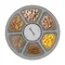 Hund Feeder Automatische Pet Feeder Runde Timing Feeder 6 Mahlzeiten 6 Grids Hund Katze Elektrische Trockene Lebensmittel Spender 24 Stunden feed Liefert