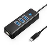 ORICO USB HUB for Laptop 5Gbps USB 3.0 HUB with USB C Ports & RJ45 Portable USB Splitter