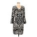 INC International Concepts Casual Dress: Black Damask Dresses - Women's Size Medium