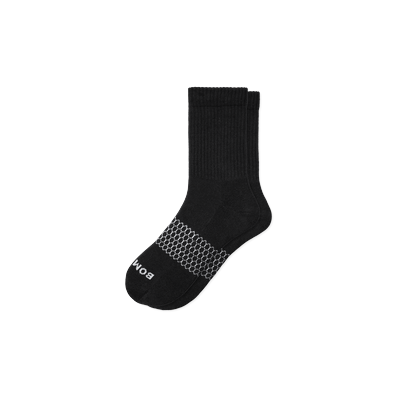 Women's Solids Half Calf Socks - Black - Medium - Cotton Blend - Bombas