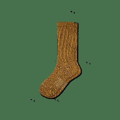Men's Modern Rib Calf Socks - Brownstone - Medium - Bombas