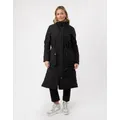 Women's Joules Wilcote Womens Waterproof Padded Raincoat 223853 - Black - Size: 14