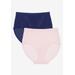 Plus Size Women's 2-Pack Breathable Shadow Stripe Brief by Comfort Choice in Midtone Pack (Size 9)