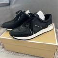 Michael Kors Shoes | Michael Kors Allie Trainer - Leather Sneakers - Black Size 9 - Like New | Color: Black/White | Size: 9