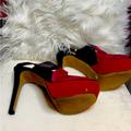 Jessica Simpson Shoes | Jessica Simpson Patchwork Shoes | Color: Black/Red | Size: 10