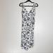 Jessica Simpson Dresses | 4 For $25 Jessica Simpson Maternity V-Neck Sleeveless Floral Print Midi Dress | Color: Blue/White | Size: Sm