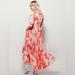 Free People Dresses | Free People Orange First Kiss Floral Maxi Dress Size Xs | Color: Orange | Size: Xs