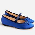 J. Crew Shoes | J.Crew Zoe Ballet Flats Satin. Dark Evening 8.5 Nwt | Color: Blue | Size: 8.5