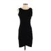 Leith Casual Dress - Bodycon Crew Neck Sleeveless: Black Print Dresses - Women's Size Small