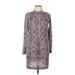 MICHAEL Michael Kors Casual Dress - Shift Mock 3/4 sleeves: Gray Dresses - Women's Size Large