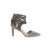 Joe's Jeans Heels: Pumps Stilleto Cocktail Party Gray Shoes - Women's Size 7 1/2 - Almond Toe