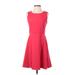 Cynthia Rowley TJX Cocktail Dress - A-Line: Red Solid Dresses - Women's Size 4
