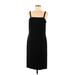 Casual Corner Casual Dress - Sheath Square Sleeveless: Black Solid Dresses - Women's Size 8