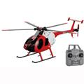 UNbit MD500 C189 RC Helicopter, Aircraft Model 1/28 2.4G 4CH Single-Rotor Helicopter Model, Remote Helicopter Toys for Boys and Girls,Red and White