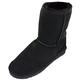 SNUGRUGS Ladies Genuine Sheepskin Mid Calf Short Boot Black - 5 UK