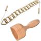 Home Massage Massager Roller,Massage Stick,Massage Tool,2 PCS Wood Therapy Massage Tools - Wood Swedish Cup & Roller Rope - Wooden Therapy Lymphatic Anti Cellulite Muscle Recovery Massage Tool