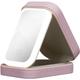 Makeup Bag with Lighted Mirror,Makeup Organizer with Mirror LED Lighted Cosmetics Holder,Cosmetic Storage with Built-in Lights,Makeup Storage Box with Handle,Pink
