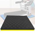 Treadmill Mat Noise Reduction, Treadmill Mats for Floor Protect, Heavy Duty Sound Absorbing Anti-Vibration Mat, Home Gym Equipment Mat, Exercise Equipment Mat, Yoga Pad Black+Yellow-170×80×2.5 cm