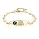 LinnaLove Heart Medical alert bracelet for Women Fashion Medical ID Jewelry 7-8.5 inches adjustable, L, Metal, no gemstone