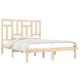 vidaXL Solid Wood Pine Bed Frame Home Bedroom Furniture Decorative Wooden Platform Bed Base Frame Bedstead Mattress Foundation 140x190 cm