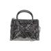 MICHAEL Michael Kors Leather Satchel: Embossed Gray Print Bags
