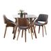 George Oliver Hsa 4 - Person Dining Set Wood/Glass/Upholstered in Brown | 30.25 H x 38.25 W x 38.25 D in | Wayfair 762E43B95CE446E4A5F63FB1A1FC88DB