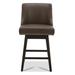 Red Barrel Studio® Shurma Swivel 26" Counter Stool Wood/Leather in Brown | Wayfair 7750583B408A4CE49A4FFDDCC859D097