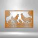 Trinx Personalized Hen House Monogram Steel Sign Steel Art Wall Metal Decor Metal in Brown | 14.25 H x 14.5 W x 0.5 D in | Wayfair