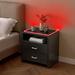 Wrought Studio™ Wood Nightstand w/ 2 Drawers in Black | Wayfair EF7A46F6D89A4848BF626ABD2365AAC7