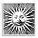 Stupell Industries Az-284-Framed Detailed Sun w/ Face by Lil' Rue Print Canvas in Black/White | 24 H x 24 W x 1.5 D in | Wayfair az-284_wfr_24x24