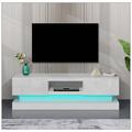 Wrought Studio™ 51.18Inch Morden TV Stand w/ LED Lights, High Glossy Front TV Cabinet, Can Be Assembled In Lounge Room | Wayfair