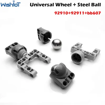 MOC Universalrad 92911 92910 Lenkkugelgelenk bb607 Kompatibel mit Legoeds Robot EV3 6023956 4610380 99948 Baustein Image