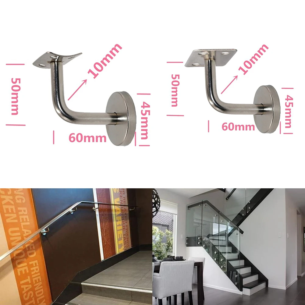 1pc Handlauf Halterung Bannister Wand Unterstützung Hand Schiene Balustrade Treppen Geländer Leitplanke Feste Unterstützung Edelstahl Halterung Image