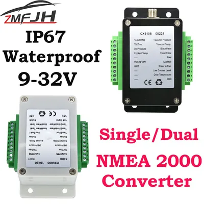 Single/Dual NMEA 2000 Konverter Box NMEA2000 Adapter NMEA 2000 Kabel Steckdosen Multifunktions Konverter Wasserdicht IP67 Für Boot