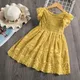 Kleine Mädchen Kleid neue Sommer Spitze Stickerei Blumen kleid Prinzessin Geburtstags feier Vestidos