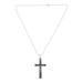 Personality Male Sweater Chain Gothic Cross Neck Pendant Hip Hop Clothing Necklace Sweater Chain Gift for Anniversary Husband Boyfriends