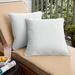 Sorra Home Sunbrella Canvas Indoor/Outdoor Corded Square Pillows (Set of 2)