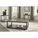 Signature Design by Ashley Wilmaden Gray/Black Table (Set of 3) - 47.63"W x 25.5"D x 18"H
