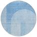 Addison Rugs Chantille ACN711 Blue 8 x 8 Indoor Outdoor Round Area Rug Easy Clean Machine Washable Non Shedding Bedroom Entry Living Room Dining Room Kitchen Patio Rug