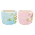 Small Flower Pot Planters: 2pcs Ceramic Planters Pots Fairy Nursery Pots Flower Vase for Indoor Home Gardening Office Desktop Decor