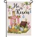 Rdsfhsp He is Risen Easter Eggs Cross Religious Small Decorative Garden Flag Tulip Flowers Faith Yard Lawn Outside Decor Spring Linen Outdoor Home Decoration Double Sided 12 x 18 Inch