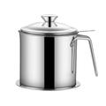 BELLZELY Holiday Time Decor Clearance 1.3L Stainless Steel Oil Pot Large-capacity Filter Oil Oil Storage Tank Household Oil Pot With Filter Return Oil Cup