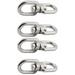 4 PCS Stainless Steel Hanging Basket Spinners Swivel Hook Smooth Hanging Plants Pot Wind Chimes Bird Feeder (4mm-304)