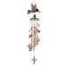 Pnellth Butterfly Bird Wind Chimes Outdoor Hanging Decor Creative Shape Rustproof Corrosion Resistant Crisp Sound Tube Wind Chime Pendant