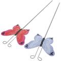 2Pcs Garden Butterflies Stake Artificial Butterflies Stake Lawn Pathway Patio Ornament Butterfly Stake