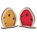 4 Pcs Wooden Fairy Door Decor for Garden Fairy Door Ornament Garden Supply